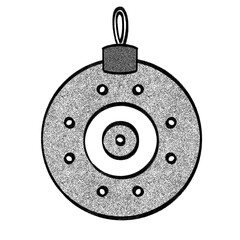 Christmas Ornament Hand drawn Doodle.