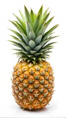 Fototapeta premium ripe pineapple isolated on white background.