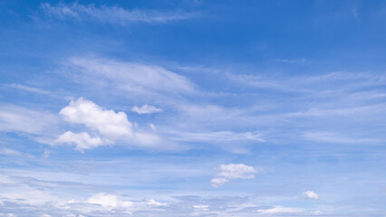 clear blue sky background,clouds with background, Blue sky background with tiny clouds. White fluffy clouds in the blue sky. 