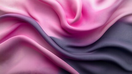 Obraz premium Pink and purple fabric texture, draped waves, studio shot, textile background