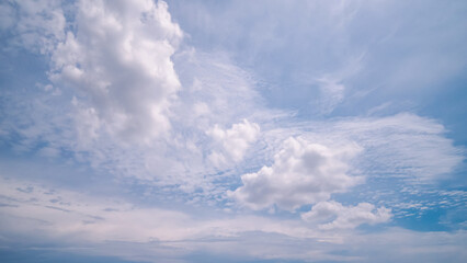clear blue sky background,clouds with background, Blue sky background with tiny clouds. White fluffy clouds in the blue sky. 