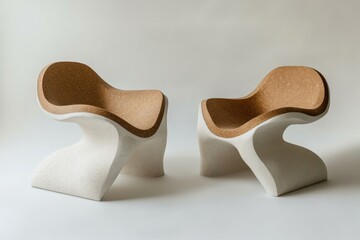 Obraz premium Modern Cork Chairs - Exquisite Design