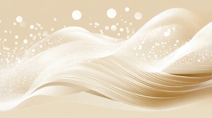 Flowing waves with light sparkles create a serene and elegant backdrop for any design project or presentation