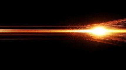 A glowing light beam moving through a black hole, demonstrating the limits of speed and time