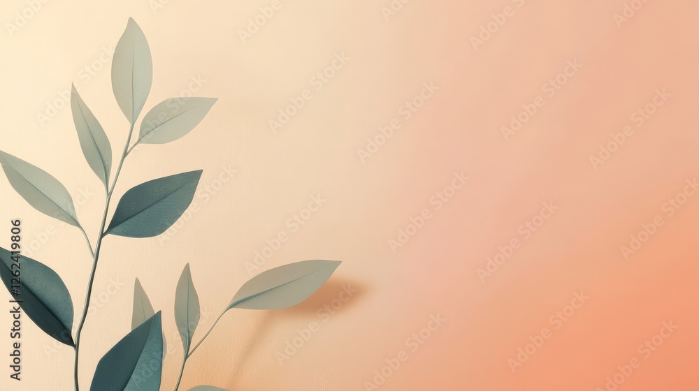 Aufkleber soft, warm colors blending gently into each other, creating a tranquil and spacious minimalist backd