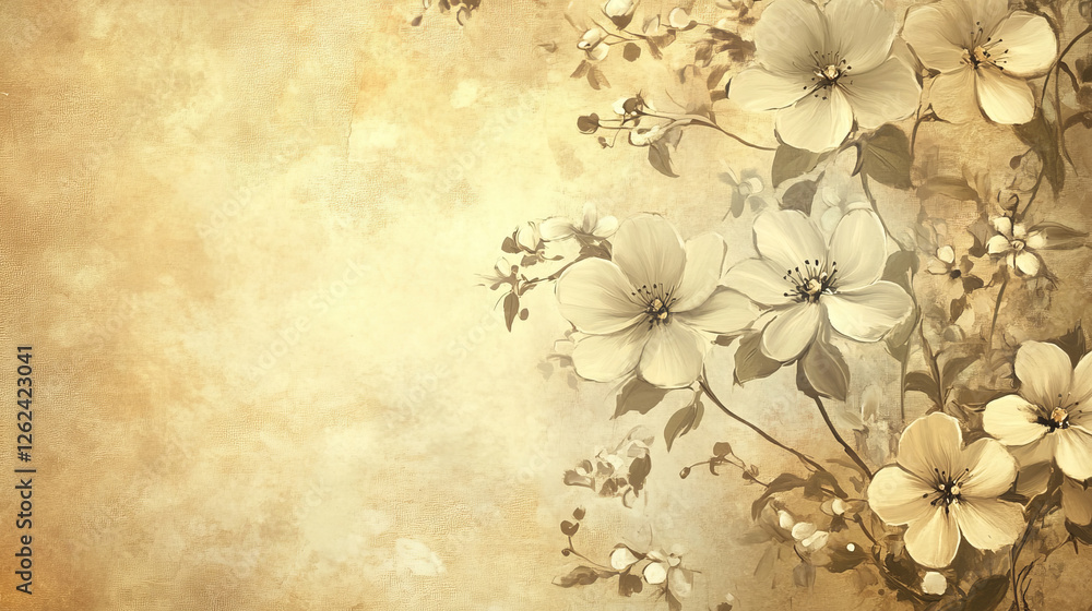 Poster abstract floral pattern in vintage style for design. vector version also available in gallery