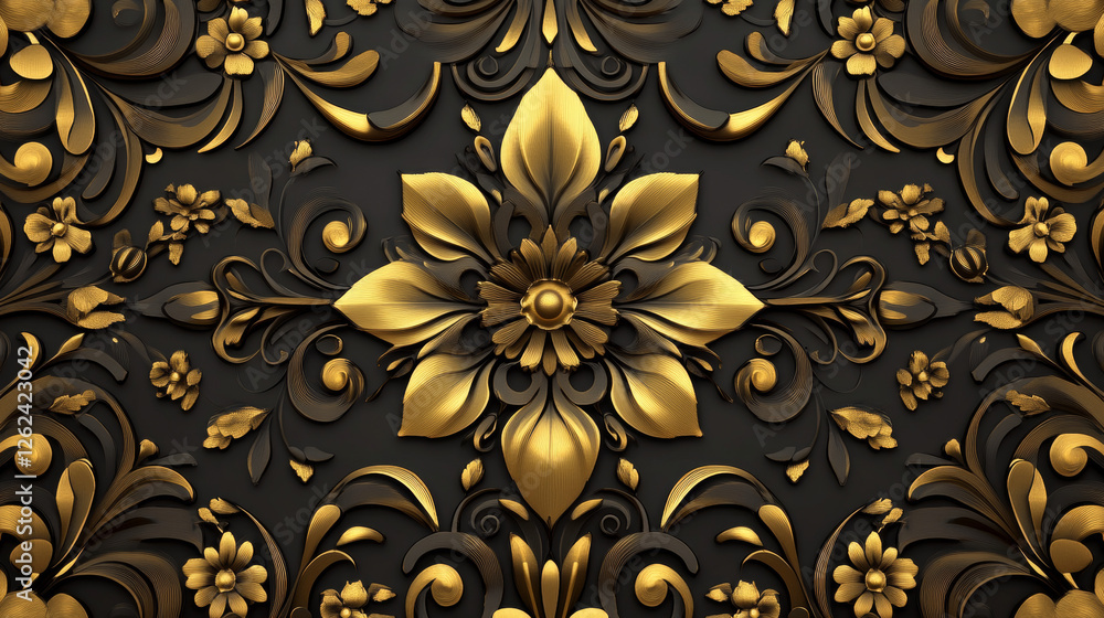 Aufkleber abstract floral pattern in vintage style for design. vector version also available in gallery
