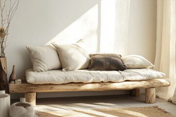 Rustic Minimalist Wooden Sofa Design