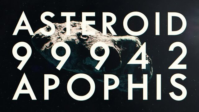 Asteroid 99942 Apophis Animation with Large Descriptive Text