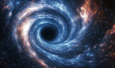 Obraz premium Intricate mesmerizing fractal artwork showcasing shimmering silver and sapphire hues in a dynamic abstract composition