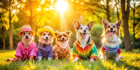 Adorable Dogs Playing: Funniest Puppy Photoshoot, Cute Dog Pictures, Happy Dog Images