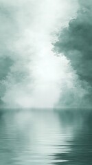 Obraz premium Serene Misty Lake Landscape - Peaceful Nature Background