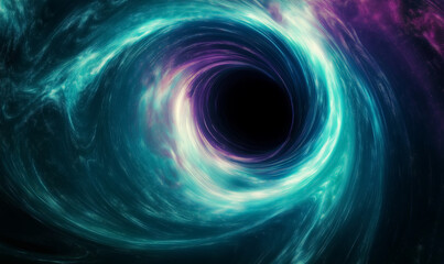 Obraz premium Brilliant fractal creation showcasing vibrant teal and bright purple tones in a mesmerizing abstract artwork