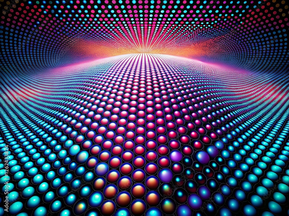 Poster surreal dotted grid: abstract sharp precision pattern background texture