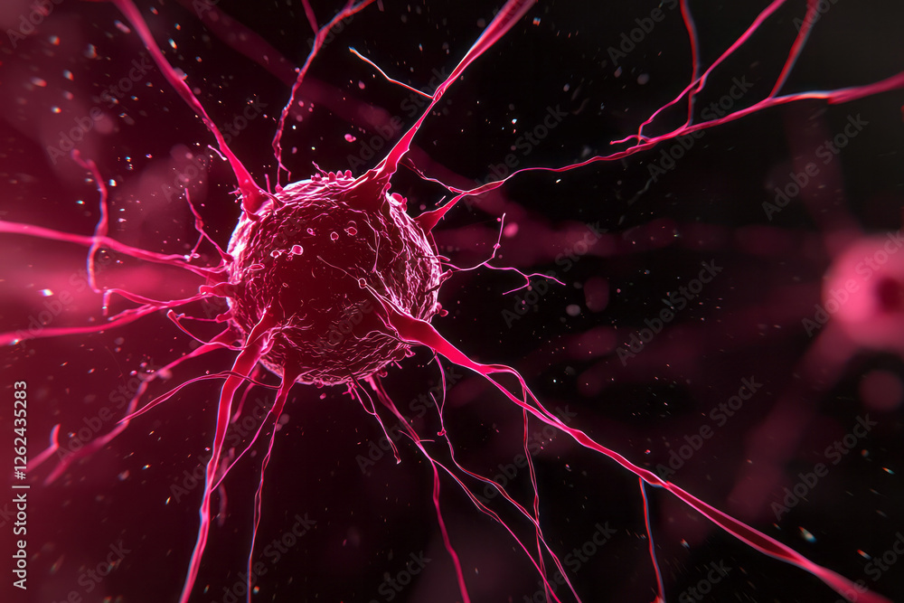 Poster a science-inspired still where the red cell appears semi-translucent, floating in a soft glow while