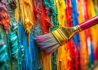 Textured Paintbrush Stroke Wallpaper Design: Abstract Art Background