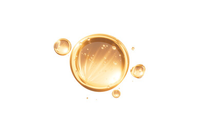 Gold glass spheres with molecule, Concept skin care Cosmetics background, 3D rendering.