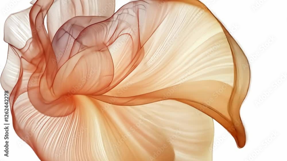 Poster swirling abstract design showcasing flowing colors and textures in a delicate, ethereal composition