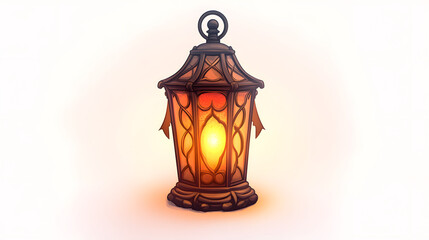 Fototapeta premium Enchanted Lantern: A Glowing Decorative Piece