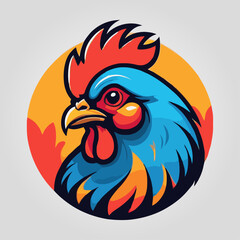 rooster isolated on white background