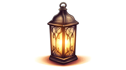 Fototapeta premium Enchanted Lantern: A Decorative Vintage Lamp