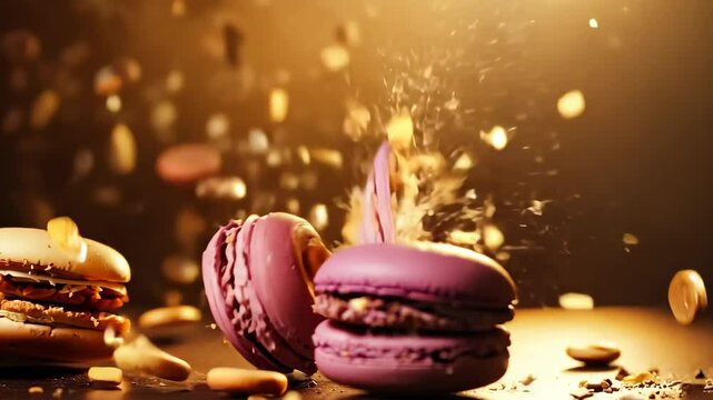 A delicious dessert with a dynamic explosion of flavors and textures, captured beautifully.