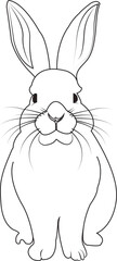 Cute bunny line art design