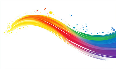 Colorful rainbow stretching across a bright sky, creating a magical and picturesque moment in nature