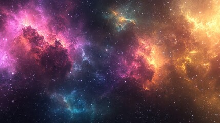 Obraz premium Cosmic Nebula: A Symphony of Celestial Colors