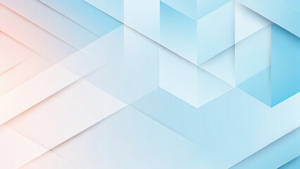 Abstract light blue and pink geometric creative background with light and shadow.