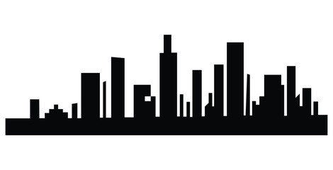 Fototapeta premium City Skyline Silhouette Vector illustration 