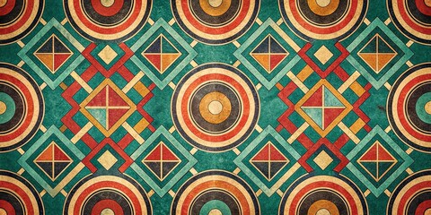 Vintage Geometric Doodle Pattern for Packaging Design