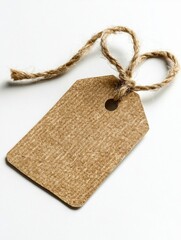 Blank Brown Paper Tag with Twine for Labeling Purposes