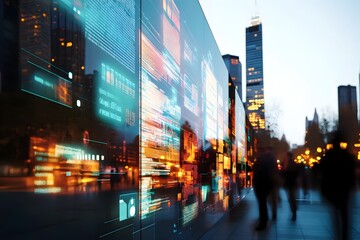 Interactive Public Square Showcasing Real Time Environmental and Energy Data in a Bustling City