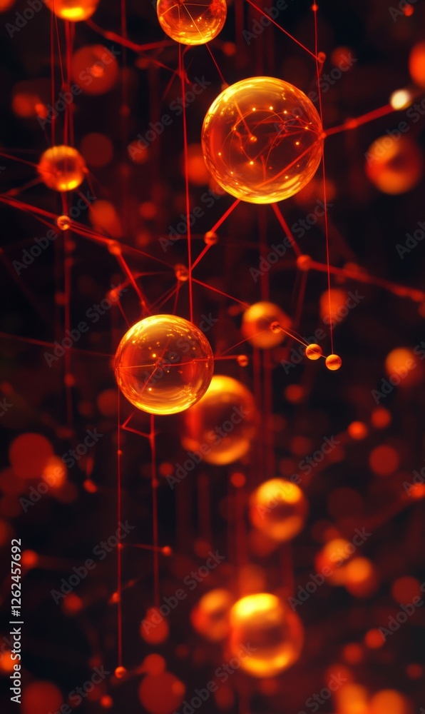 Poster Abstract Network of Glowing Spheres with Interconnected Lines and Nodes in a Dynamic View