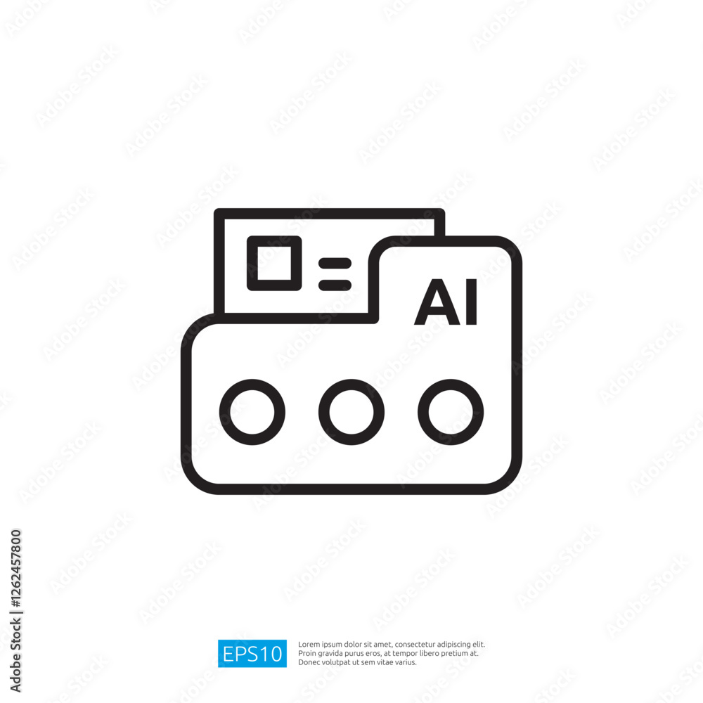 Poster a minimalist graphic representation of an ai chip or module, symbolizing technology and innovation i