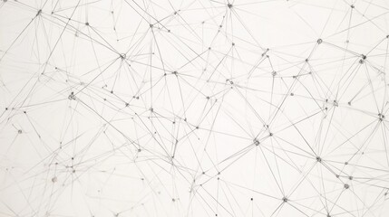Abstract network connection; digital nodes; white background; technology concept; website banner