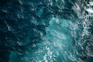 Fototapeta premium Underwater seascape with sunlight reflections. AI generated
