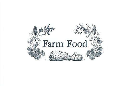 Farm food graphic layout for advertising fresh produce and artisanal bread designs