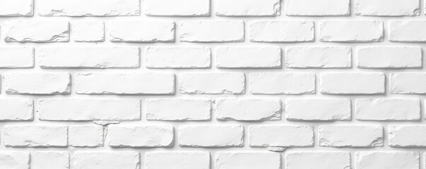 Fototapeta premium Bright, uniform white brick wall seamless pattern , repeat, seamless, home decor