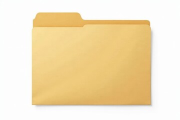 Brown manila folder isolated on white background, document, manila, neat
