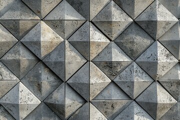 Obraz premium Geometric Grey Stone Wall Texture