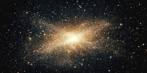 A vibrant star cluster glows brilliantly in the dark expanse of space