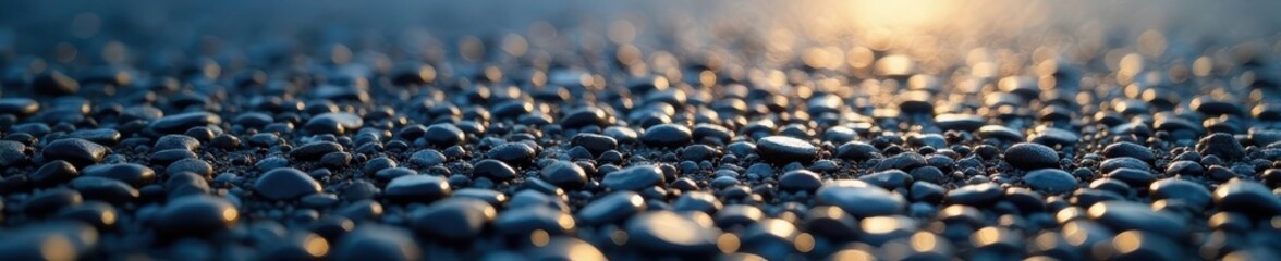Obraz premium Close-up asphalt, showing aggregate, subtle shadows , material, light, tarmac
