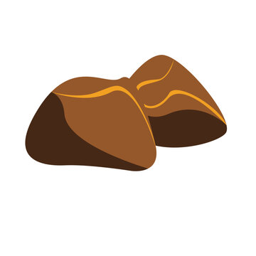 brown rocks simple style clip art preview
