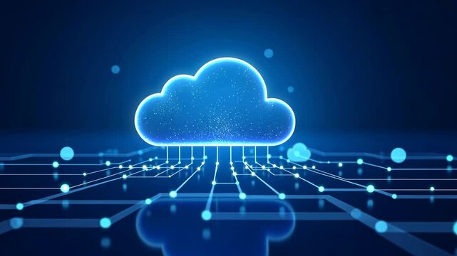 4k digital cloud footage in blue tones