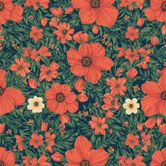 Floral pattern evokes happiness, bright flowers and fresh spring blooms, floral print making you think of garden