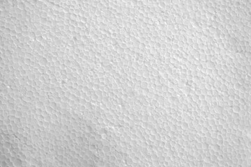 Texture of High magnification white styrofoam foam block smooth surface