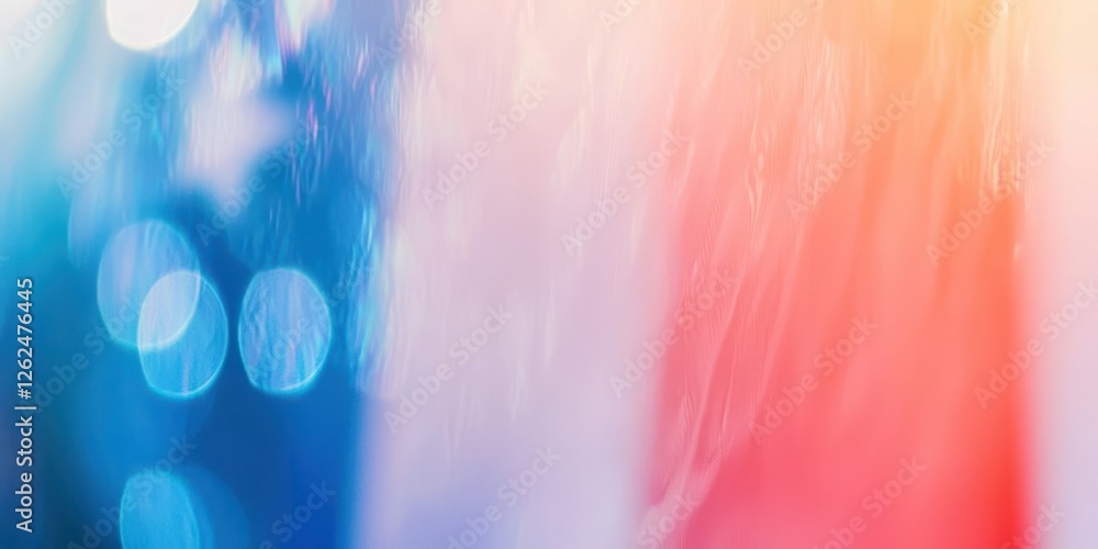 Poster colorful background with a red stripe
