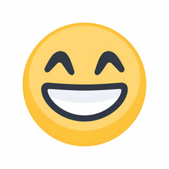 Fototapeta premium Grinning Face with Smiling Eyes 